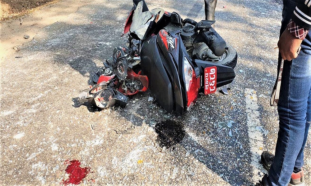 काठमाडौंमा स्कुटर दुर्घटना हुँदा १ जनाको मृत्यु