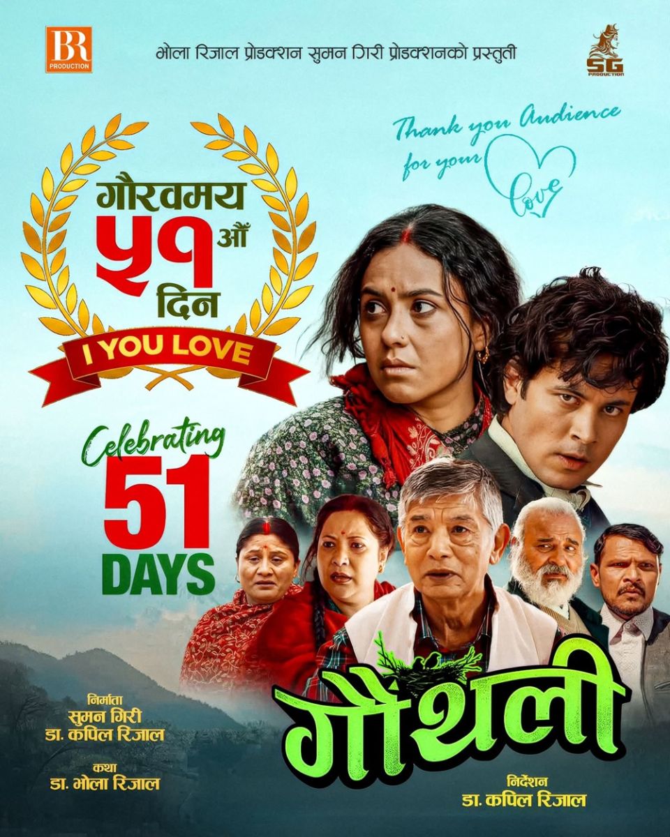 ‘गौँथली’ले पूरा गर्‍यो ५१ दिन, कमाइ २६ करोड नजिक