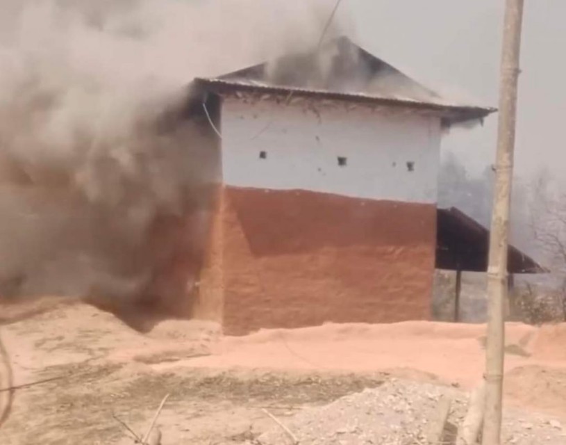 गुल्मीमा आगलागीबाट २८ घरगोठ नष्ट