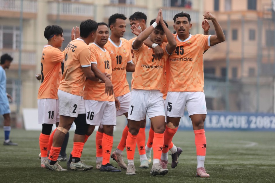 एपीएफको पुनरागमन जित, राष्ट्रिय लिगको शीर्ष स्थानमा उक्लियो विभागीय टोली