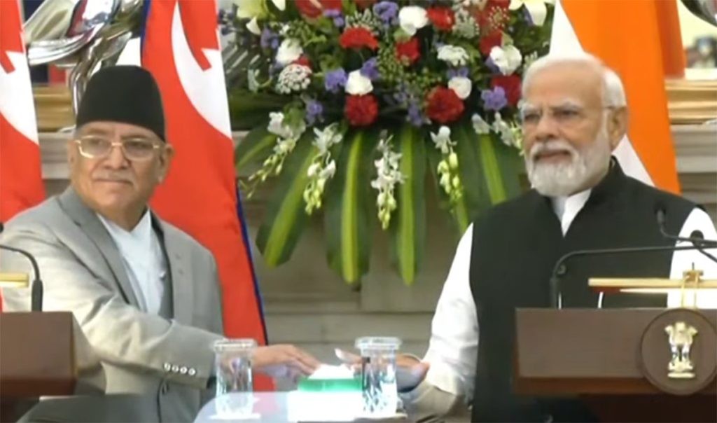 प्रधानमन्त्री प्रचण्ड र मोदीले गरे नेपालगञ्ज सुख्खा बन्दरगाहको उद्घाटन