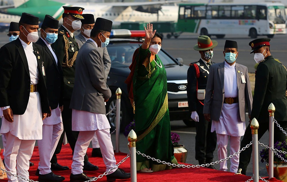 निवर्तमान राष्ट्रपति विद्यादेवी भण्डारीको बिदाई