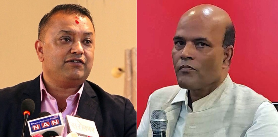 सर्लाही-४ मा हारपछि गगन थापाद्वारा अमरेश सिंहलाई बधाई