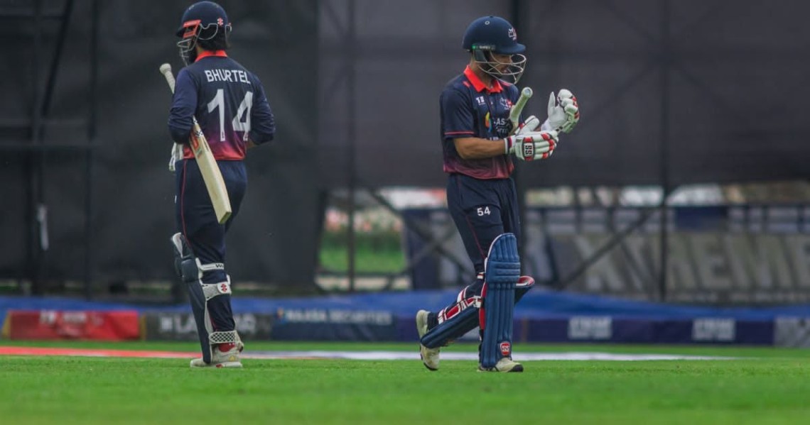 डीएलएस प्रणालीका आधारमा ओमानसँग नेपाल १०२ रनले पराजित