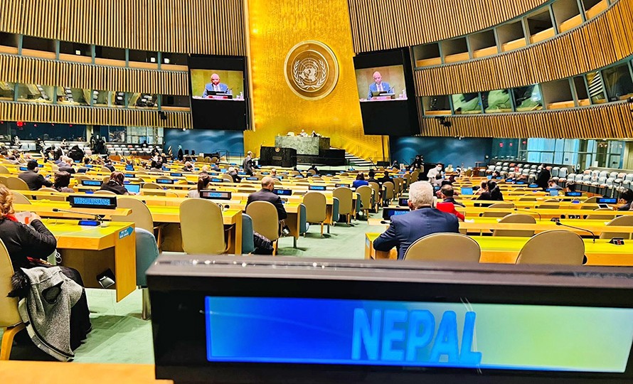 राष्ट्रसंघीय महासभामा नेपाल उपाध्यक्षमा निर्वाचित