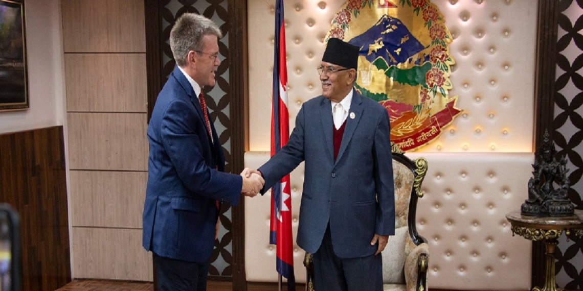 प्रचण्डसँग अमेरिकी राजदूतको भेटवार्ता