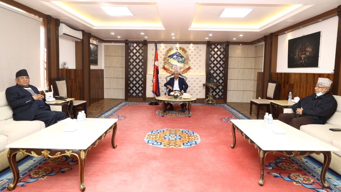 सरकार र नेत्रविक्रम चन्द नेतृत्वको नेकपाबीच तीन बुँदे सहमति कार्यान्वयनबारे छलफल