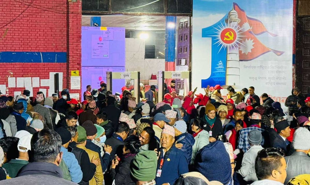 एमाले महाधिवेशनमा मतदान सकियो, ९८.४ प्रतिशत मत मस्यो