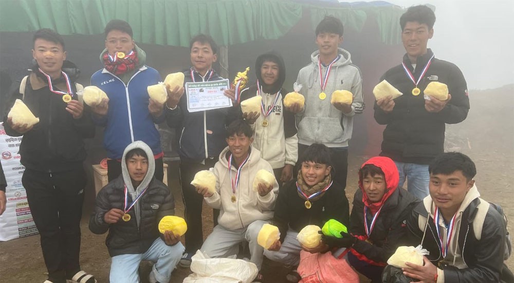 साहसिक फुटबलको उपाधि सूर्योदयलाई, पुरस्कारमा ४० किलो चौंरीको घिउ