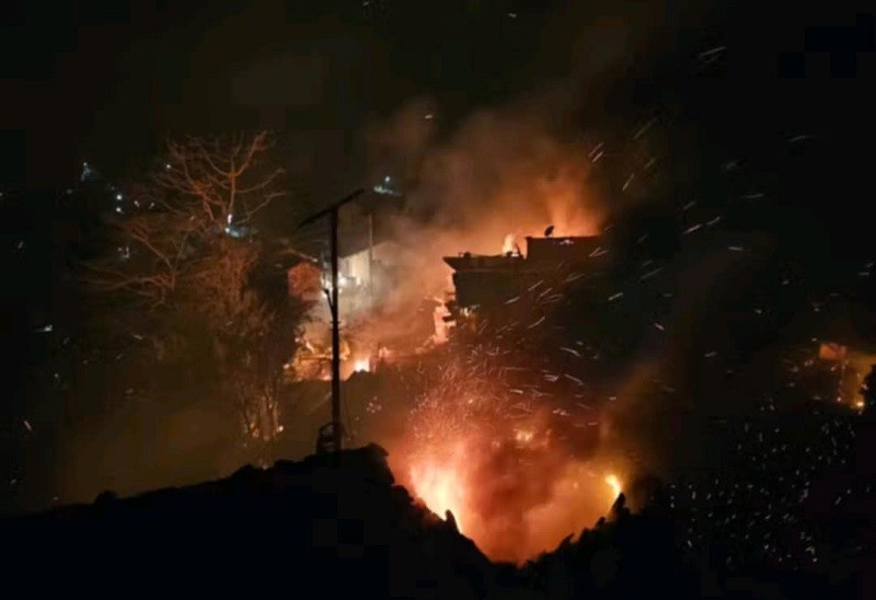 अछाममा आगलागी : २७ घर जले, झन्डै ७ करोड रुपैयाँ बराबरको क्षति