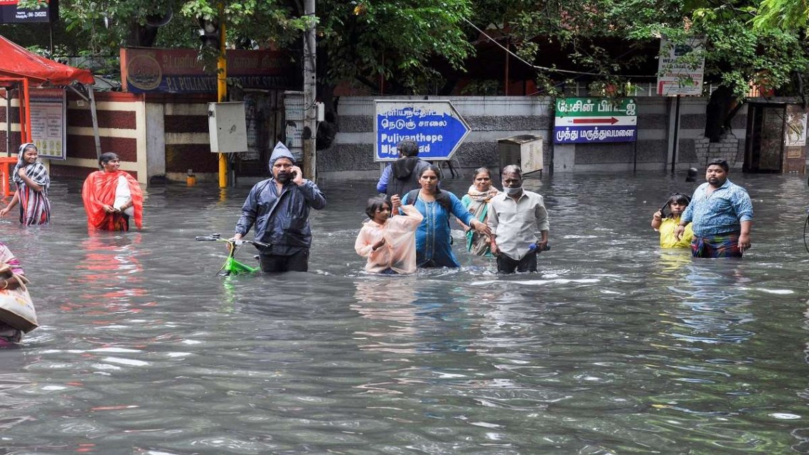 भारतको तमिलनाडुमा बाढी, कम्तिमा १० जनाको मृत्यु