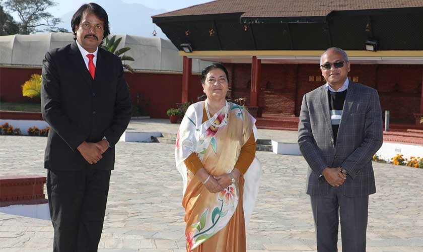 राष्ट्रपति भण्डारी र सीके राउतबिच भेटवार्ता