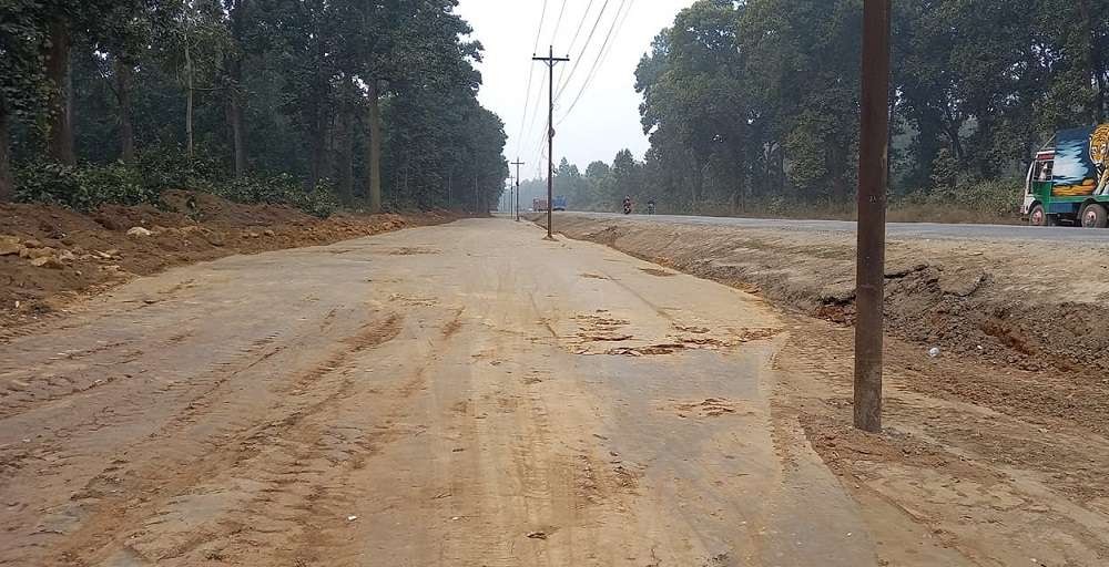 नारायणगढ–बुटवल सडक :१८ प्रतिशत मात्रै काम