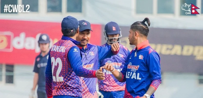 नेपालले जिम्बाव्वेलाई दियो दुई सय ९१ रनको लक्ष्य