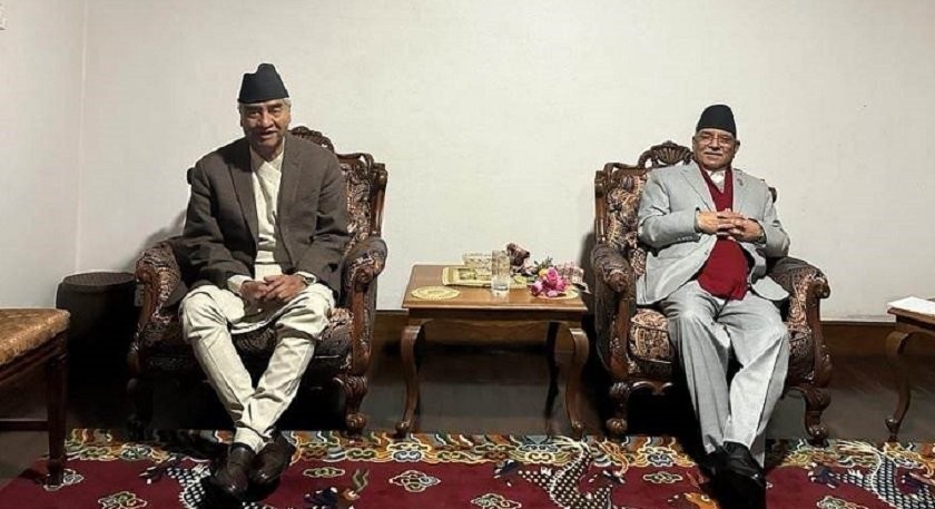 प्रधानमन्त्री प्रचण्ड र कांग्रेस सभापतिबीच राष्ट्रपतिबारे सकारात्मक छलफल 