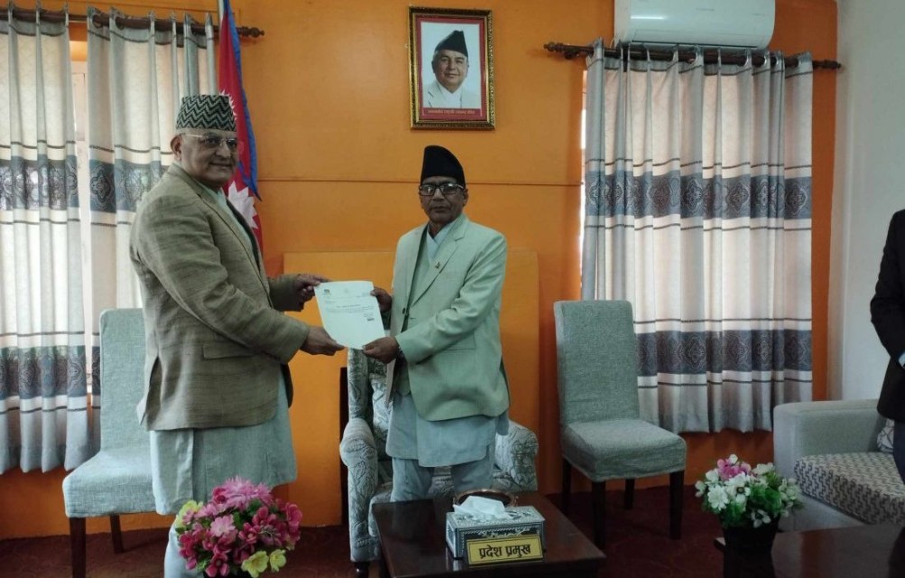 गण्डकी प्रदेश सरकारका मुख्यमन्त्री पाण्डेद्वारा राजीनामा