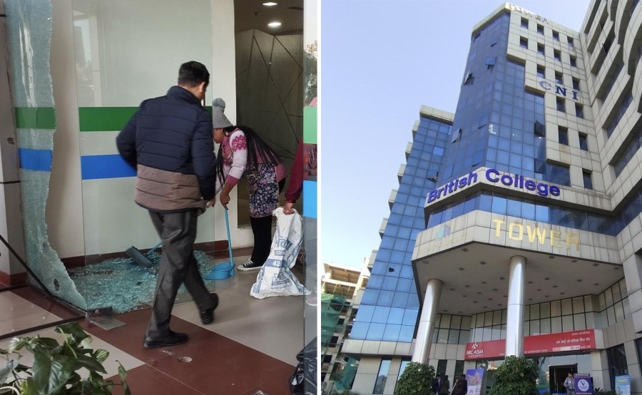 ‘विदेशी पाठ्यक्रम’का नाममा भ्रममा पारिएको आरोप, द ब्रिटिश कलेजका विद्यार्थी आन्दोलित