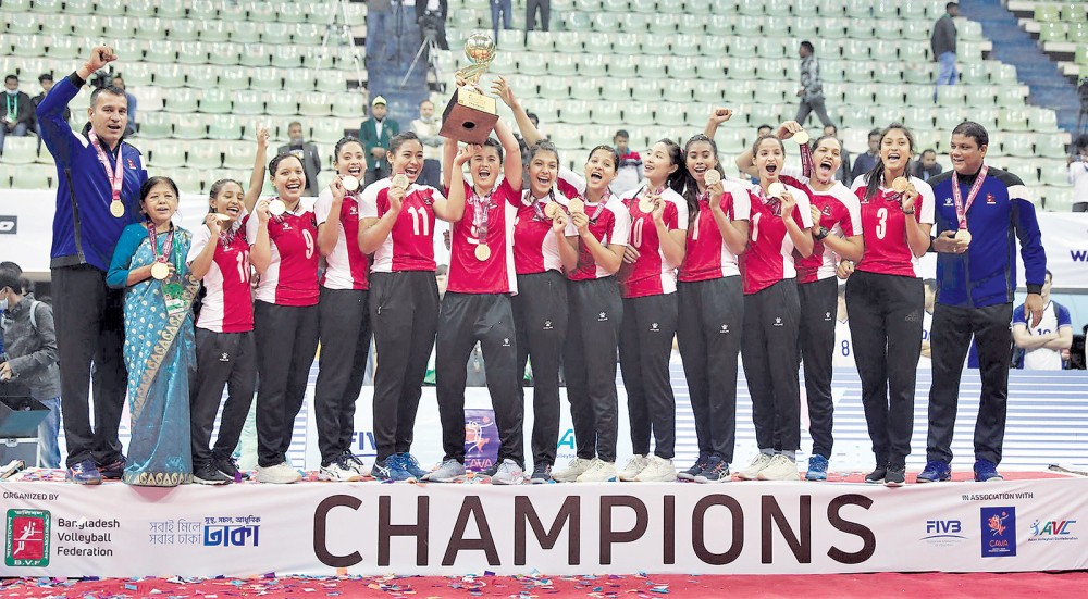 नेपालको दुवै भलिबल टोली स्वदेश फर्किए