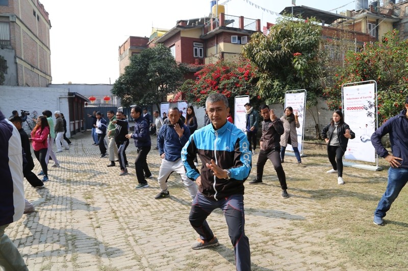 स्वास्थ्यका लागी महत्वपुर्ण चीनियाँ खेल “ताई ची”को प्रशिक्षण काठमाडौंमा