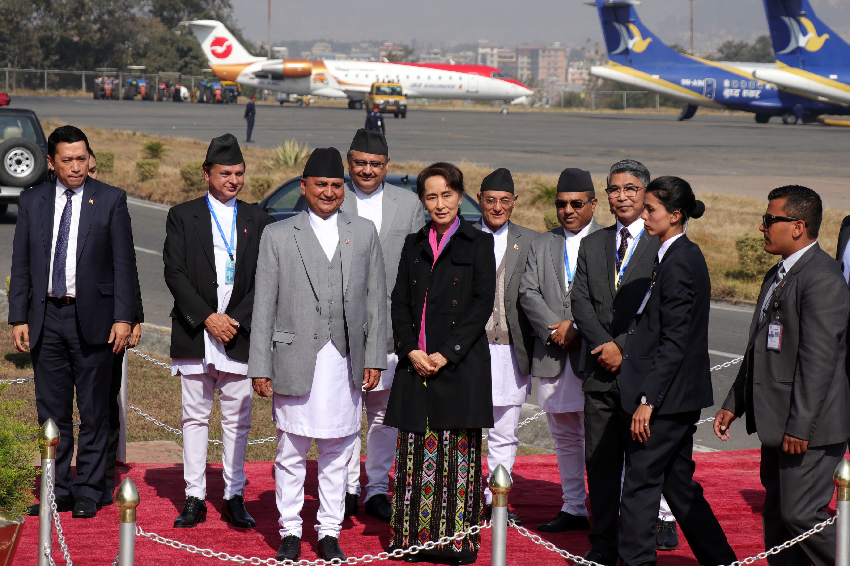 आङ सान सुकी र हु सेन काठमाडौंमाः एसिया प्यासिफिक सम्मेलन