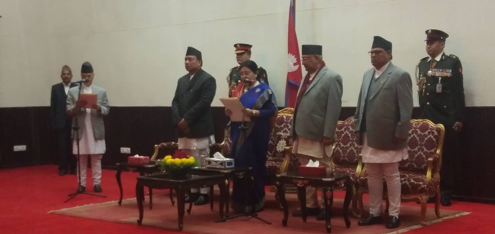 प्रधानन्यायाधीश जबराद्वारा सपथ ग्रहण