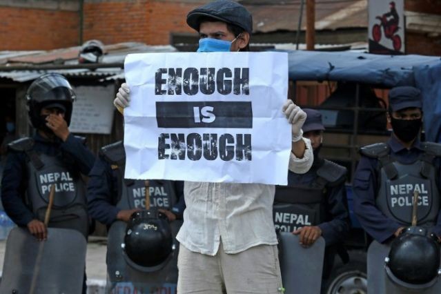 ‘इनफ इज इनफ’ अभियानको शान्तिपूर्ण प्रदर्शनमाथि प्रहरीको धरपकड