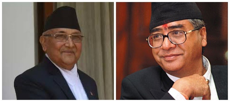 एमाले महाधिवेशन : पाँच महिनापछि देउवा र ओलीबीच भेटवार्ता हुँदै