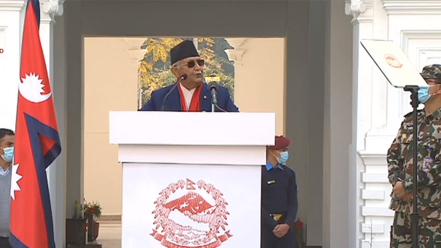 नागरिकले गरेकाे विश्वासलाई कायमै राख्न चुनावकाे घाेषणा : ओली