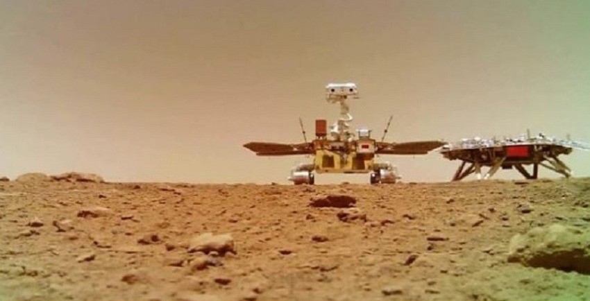 चिनियाँ रोभर जुरोङले मङ्गल ग्रहबाट पठाएको भिडिओ सार्वजनिक