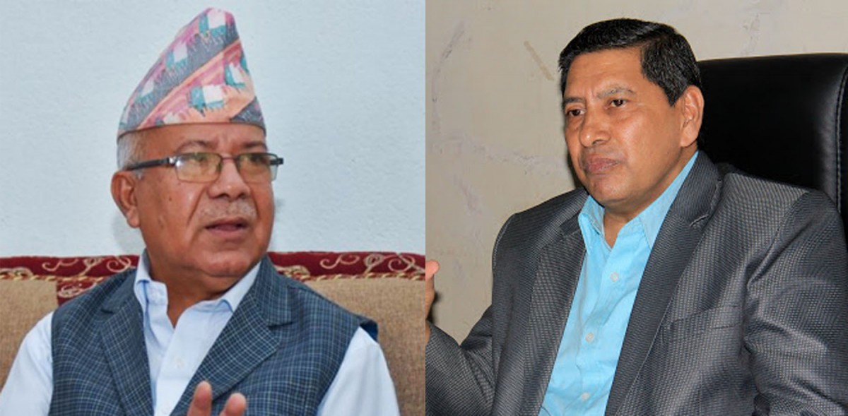 एमाले नेता नेपाल र माओवादीका प्रवक्ता नारायणकाजी श्रेष्ठबीच भेटवार्ता