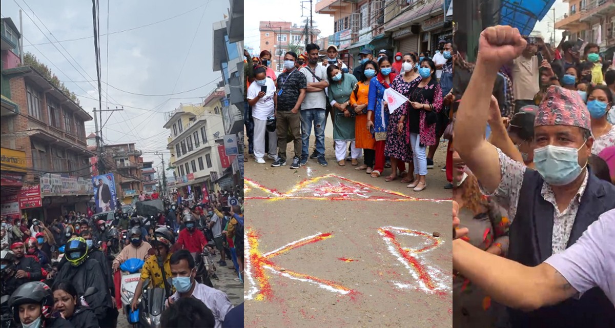 बालुवाटारबाट बालकोट पुगेका ओलीलाई भव्य स्वागत (फोटो फिचर)