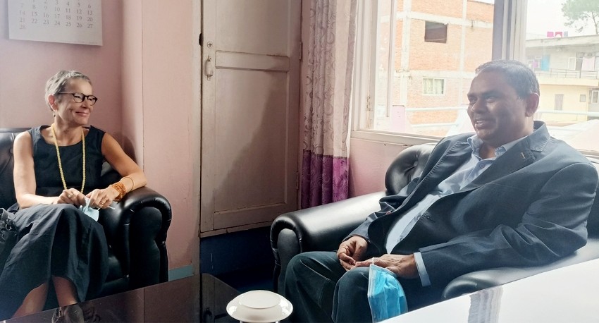 जसपा अध्यक्ष यादव र स्विट्जरल्याण्डकी राजदूतबीच भेटवार्ता