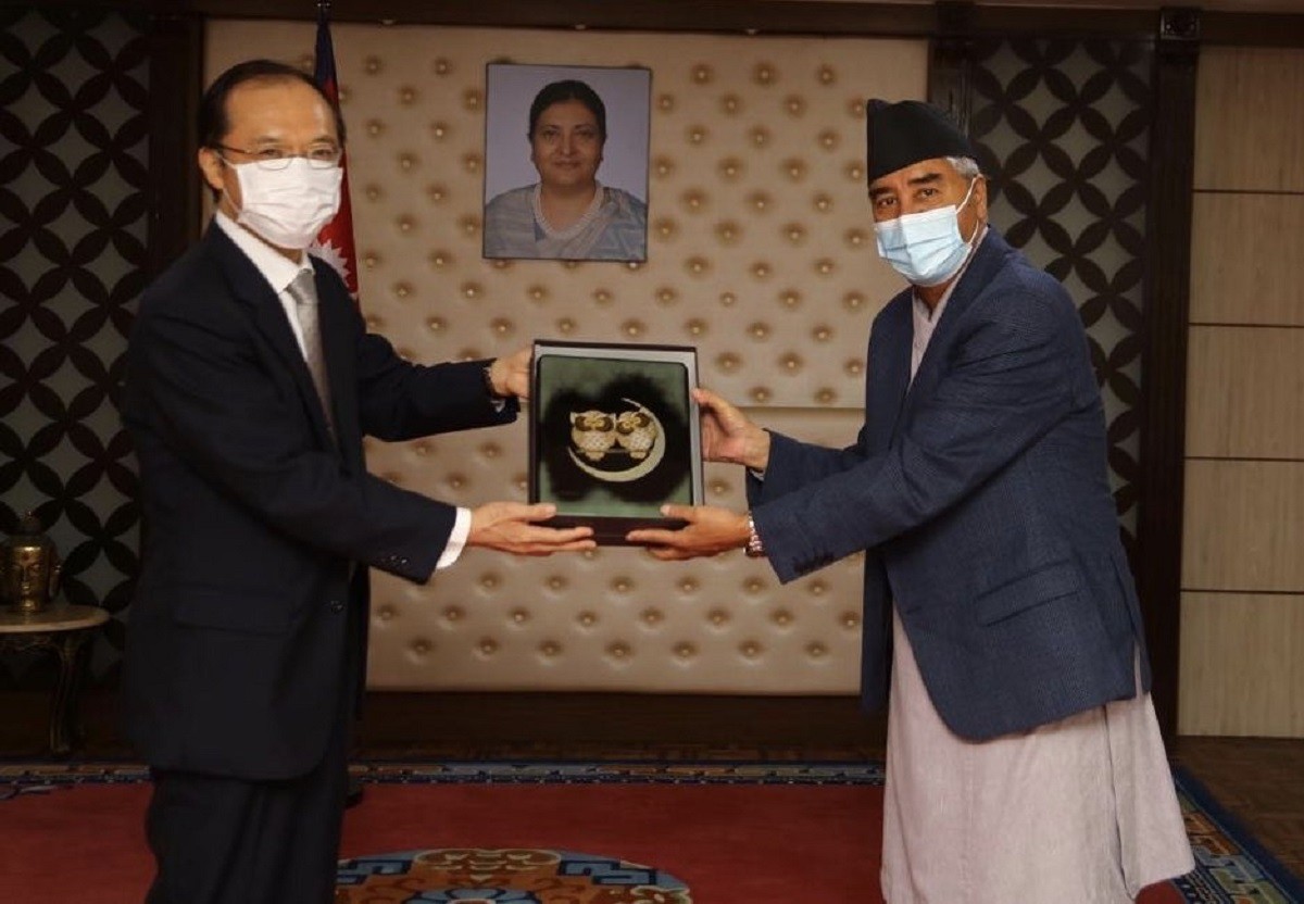 प्रधानमन्त्री देउवा र जापानी राजदूतबीच भेट,  नेपाललाई थप खोप दिने प्रतिवद्धता