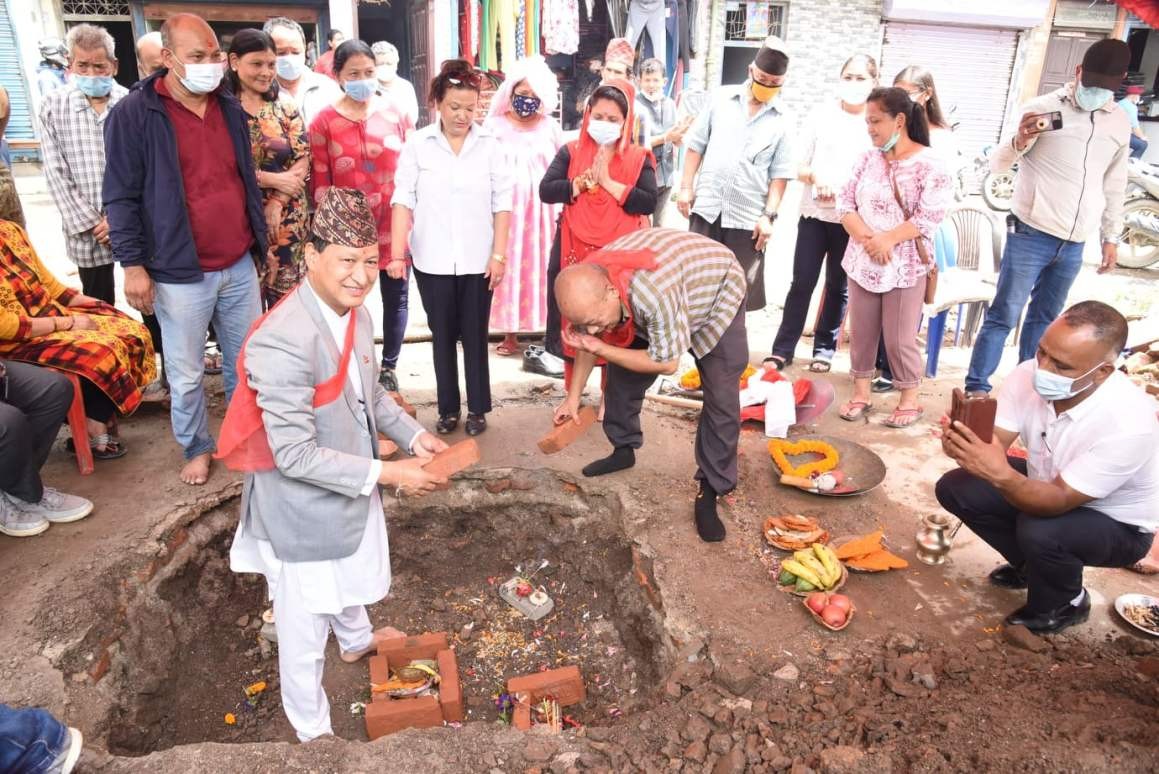 वडा १२ को कार्यालय भवन शिलान्यास