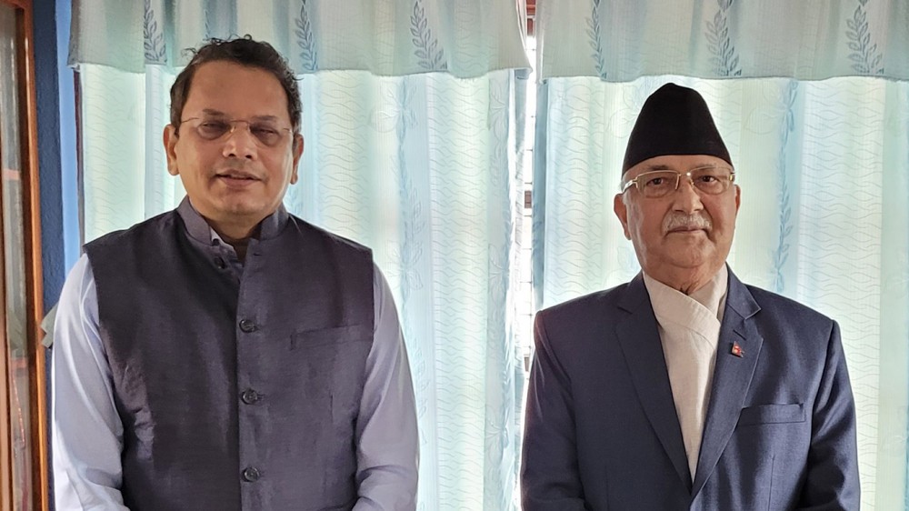 भाजपा विदेश विभाग प्रमुख चौथाइवाले गरे एमाले अध्यक्ष ओलीसँग भेट