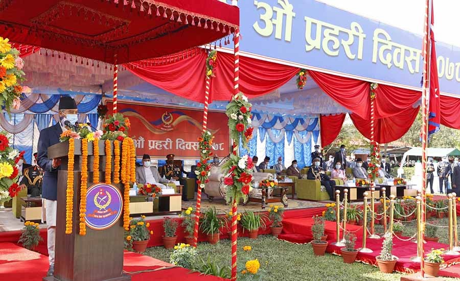 नेपाल प्रहरी कुनै शक्तिबाट प्रभावित नहुने संगठनः प्रधानमन्त्री देउवा