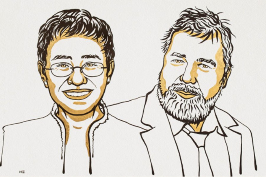 यस बर्षको नोबेल शान्ति पुरस्कार फिलिपिन्स र रुसी पत्रकारलाई