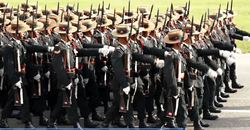 टुँडिखेलमा नेपाली सेनाले फुलपाती बढाई गर्दै