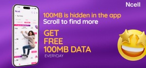 एनसेलको नयाँ अफर: दैनिक १०० एमबी निःशुल्क डेटा, साप्ताहिक ५० जीबीसम्म जित्ने अवसर