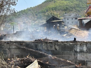 सूर्यविनायक-१ मा गाई फर्ममा आगलागी हुँदा २१ लाख ९० हजारको क्षति