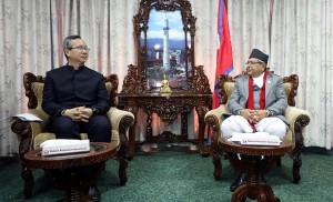 सभामुख घिमिरे र चिनियाँ राजदूत सोङबीच भेटवार्ता 