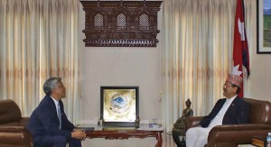 परराष्ट्रमन्त्री एनपी साउद र अमेरिकी सहायक विदेशमन्त्री डोनाल्ड लुबीच भेटवार्ता