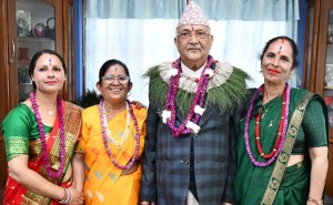 एमाले अध्यक्ष ओलीको भाइटीका