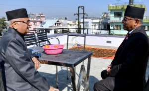 सरकारको न्यूनतम साझा कार्यक्रमबारे प्रचण्ड र ओलीबीच छलफल