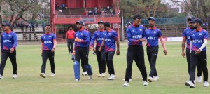 टी–ट्वान्टी अन्तर्राष्ट्रियः केन्याविरुद्ध ब्याटिङ गर्दै नेपाल