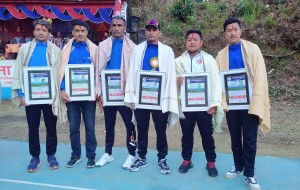 राष्ट्रिय भलिबल खेलाडी सम्मानित