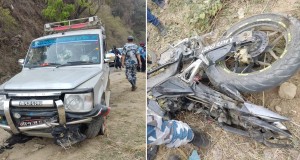 चोभारमा टाटा सुमो र मोटरसाइकल ठोक्किँदा दुई जनाको मृत्यु 