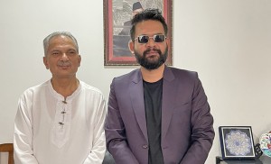 डा.बाबुराम भट्टराई निवासमा बालेन शाह