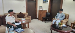 गृहमन्त्री खान र प्रधानसेनापति शर्माबीच भेटवार्ता