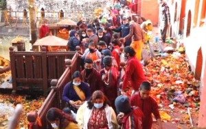 चाँगुनारायण मन्दिरमा दर्शनार्थीको घुइँचो